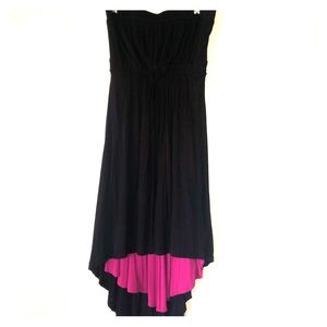 Fancy Maxi Strapless High Low Dress